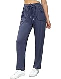 iClosam Damen Sporthose Freizeithose Lang Jogginghose Hose Trainingshose Fitnesshose Sweathose Loose Fit Baumwolle mit Taschen und Verstellbarem Kordelzug