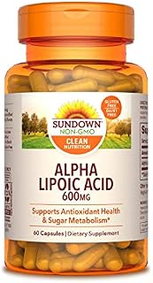 Sundown Super Alpha Lipoic Acid 600 mg, 60 Capsules (Packaging May Vary)