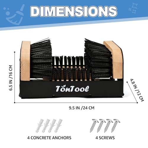 TonTool Boot Brush Scraper Outdoor - Boot Cleaner Brush Outdoor Heavy Duty - Heavy Duty Boot Scrubber