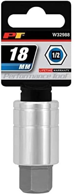 Soquete com Ponta Sextavada de 18 mm Performance Tool W32988, Encaixe de 12,7 mm (1/2 pol.)