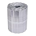WOWCASE 8"×20Ft Corrugated Metal Landscape Edging, Heavy Duty Sturdy Steel Garden Lawn Edging, Tall Bendable Metal Border for Garden Edging, Yard, Flower Beds (Silver)