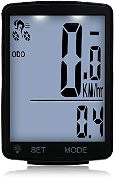 Cycle Computer, Bicycle Speedometer, Wireless, IPX6, Waterproof, Large Screen Display, Backlight, Odometer, Timeter, Multifunctional, High Performance, Lightweight, Cycling Accessory