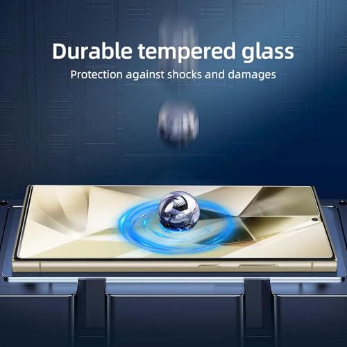 Image of NEW'C 3 Pack Designed for Samsung Galaxy S25 Ultra Screen Protector Tempered Glass, Bubble Free, Ultra Resistant