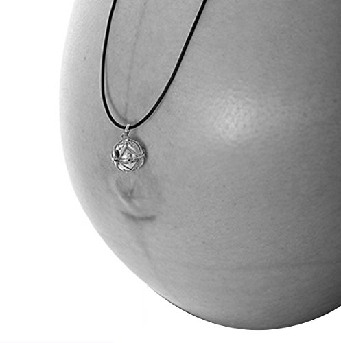 Eudora Harmony Ball Sterling Silver Plated Pregnancy Necklace Pendant & 18Mm Angel Wing Mexican Bola Ball Pendant Necklace #TOP6