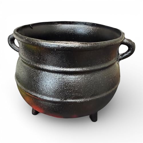 Cast Iron Cauldron 6 for Witchcraft Rituals Santeria & Ogun Pure Iron Caldero de Hierro for Burning Herbs Papers Offerings Ifa Altar & Spiritual Work
