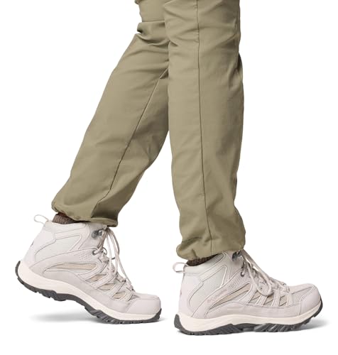 Columbia Womens Crestwood Mid Waterproof, Moonstone/Soft Taupe, 11
