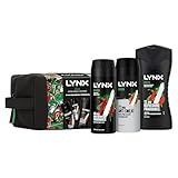 Lynx Africa Washbag Trifecta 3 piece Gift Set for him with Body Spray, Body Wash & Antiperspirant Deodorant
