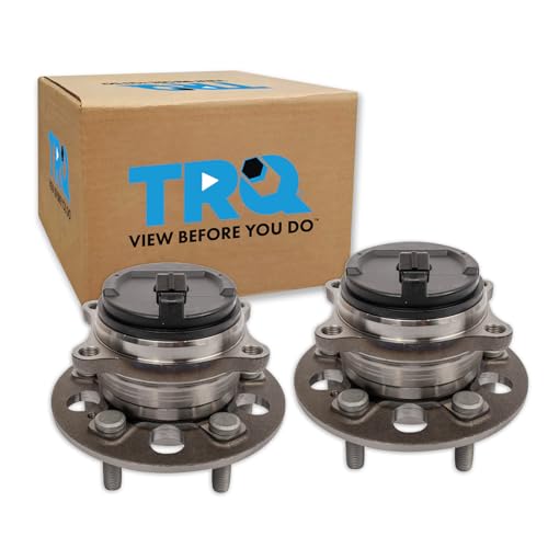 Image of TRQ Front Left and Right Wheel Bearing and Hub Assembly Set 2 Piece Compatible with 2019-2022 Genesis G70 RWD 2018-2019 Kia Stinger RWD