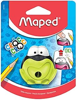 Maped Croc Croc Frog One Hole Canister Pencil Sharpener, Assorted colors 017710