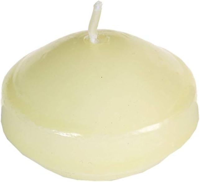 Spaas 12 x 10 Unscented Floating Candles in Box, Paraffin Wax Ivory, D 46 mm x H 29 mm