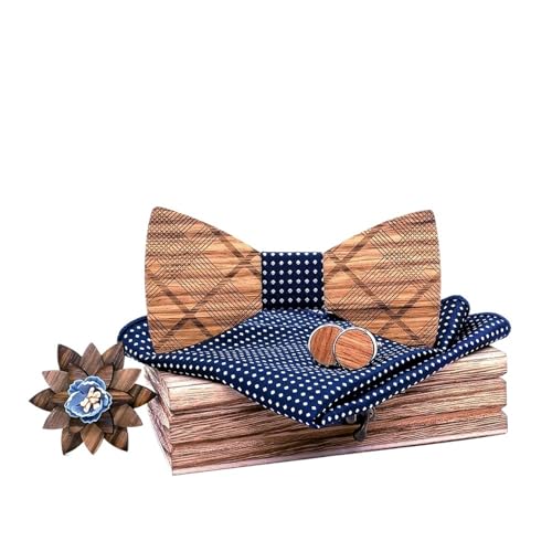 Nœud papillon en bois en coffret cadeau de mariage pour homme