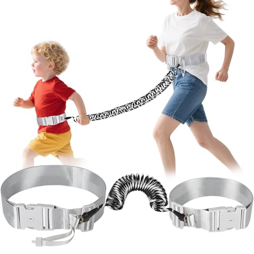 Image of Accmor Toddler Waist Leash, Hands-Free Baby Safety Belt Anti Lost Waist Link with Lock, Reflective Kids Leash Child Secure Public Walking Tether for Boys Girls & ADHD/ASD Autistic Children