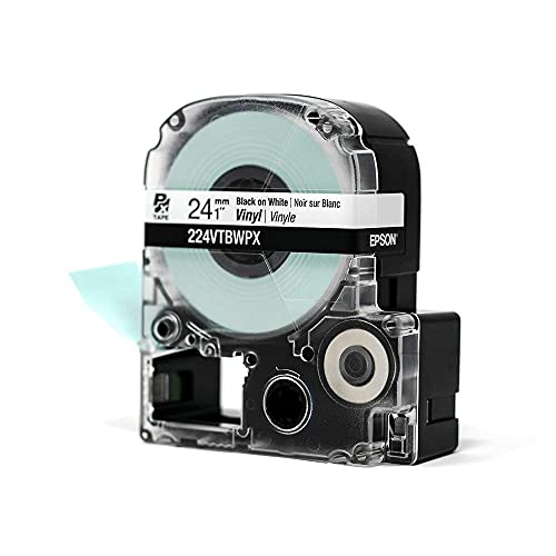 Labelworks 224VTBWPX Tape Cartridge - Black On White Flexible And Durable Vinyl Industrial Label Maker Tape thumb #2