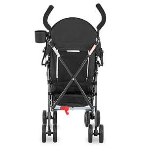 Dream On Me Rover Convenience Baby Stroller – Lightweight & Compact Travel Umbrella Stroller, Quick One-Hand Fold, Lockable Rear Wheels, Adjustable Canopy, 3-Point Safety Harness & Cup Holder - Black — photo 3 of 6