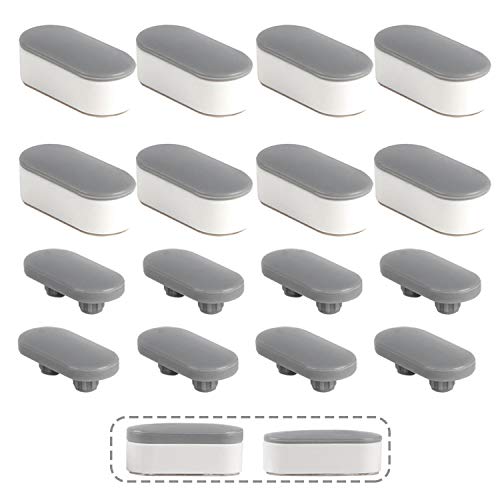 iFealClear 8 Pcs Universal Toilet Seat Bumpers for Bidet, Toilet Lid Rubber Bumpers for Changing Heights, Strong Adhesion Toilet Seat Bidet Buffer with 8 Extra Thickness Pads for Home, Hotel, Hospital - Thumbnail 6