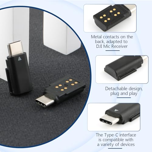 Image of for DJI MIC Adapter Type-C Phone Wireless Microphone Receiver for Mic Type-C Adapter Phone PC Tablet USB Mic Accessories