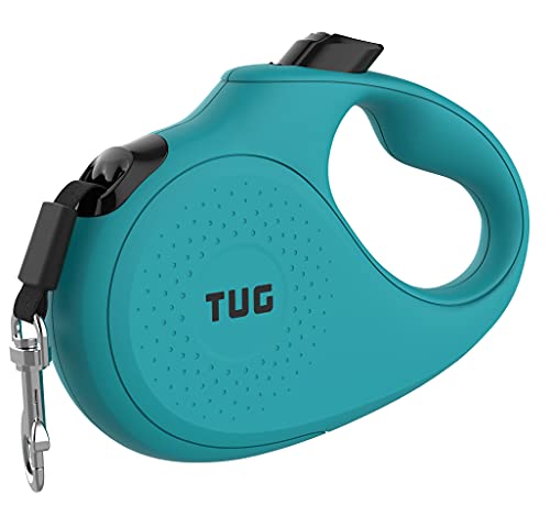 Tug Monochrome360° Tangle-Free Retractable Dog Leash | 16 Ft Strong Nylon Tape (Medium, Aqua) #TOP3
