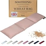 Qomfor - Microwavable Wheat Bag - Pink - 3-Chamber Design Microwave Heating Pad/Warming Pillow - Heat Pack for Neck, Shoulders & Period Cramps Pain Relief - Reusable Hot & Cold Therapy Bag