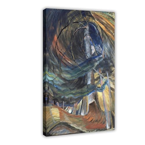 Impression sur Toile Tree Spiralling Upward Emily Carr - Cadre de Suspension en Bois