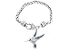 Hummingbird Clear Crystals Blue Enamel Lobster Claw Bracelet Jewelry