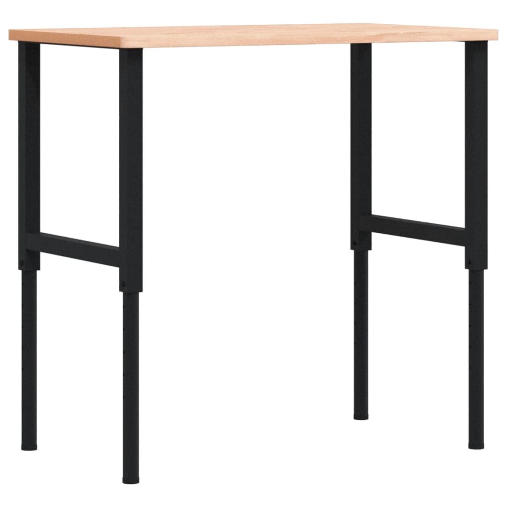 vidaXL Banco da Lavoro 100x60x(71,5-98) cm Legno Faggio Rettangolare, tavolo da lavoro, postazione da lavoro, banco da lavoro in metallo