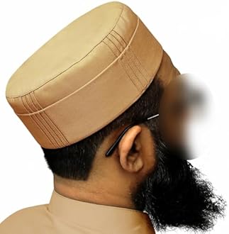 Zakwan Kufi, Traditional Islamic Caps for Men, Multiple Colors and Sizes