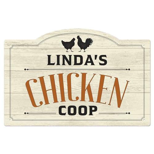 Custom Farm Chicken Coop Sign, Personalized Name Farmhouse