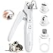 Voluex 2 en 1 Cortauñas y Limadora de uñas para Perro y Gato con Protector de Seguridad, Tijeras Uñas Profesional para Mascotas de Acero Inoxidable, con 2 LED Luz, Carga de USB para Animales Pequeños