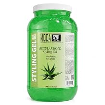 MODA - Regular Hold Styling Hair Gel - Nourishes and Repairs with Glycerin, Keratin, Panthenol, Collagen, and Vitamin E - Long-Lasting Hold for All Hair Types - 128 Oz