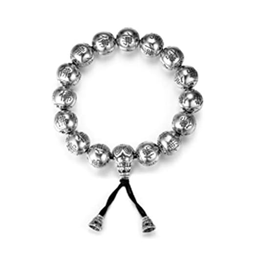 Beglie 925 sterlingsilver herr armband graverad kulpärla armband silverarmband silver armband