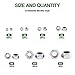 Keadic 185Pcs 304 Stainless Steel Metric Nylon Insert Lock Nut Assortment Kit - 7 Sizes: M3 M4 M5 M6 M8 M10 M12