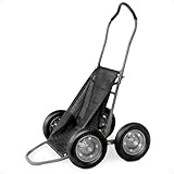 Hawk Crawler Multi-Use Folding Cart, Deer Hunting Fishing Cart w/ 500 Lb Capacity for Hauling Game, Bait, Hunting Gear, & Wood, Flat Dark Earth Gray