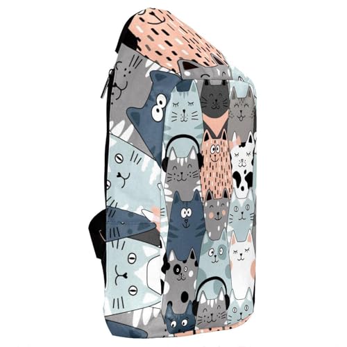 Sac à dos à bandoulière multicolore compact avec port écouteurs - 4