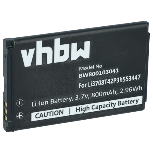 vhbw Batterie Compatible avec Orange ZTE-G R250, OZTA1215, Sydney, Dallas, Atlanta, N295, F160 téléphone Portable (800mAh, 3,7V, Li-ION)