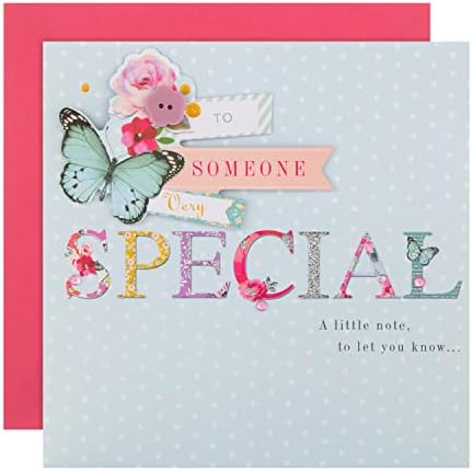 Hallmark Birthday Card for Someone Special - Contemporary Butterfly & Flowers Design