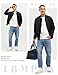 TBMPOY Men's Lightweight Bomber Jackets Casual Stylish Fashion Light Jackets Fall Windbreaker Zip Up Golf Dress Coat Black L