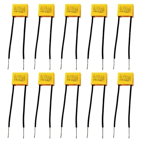 10 sztuk x 2 0,33uF 275 V AC, kondensator do żarówek LED, tłumiący, samoregenerujący się kondensator z folii metalowej, ochrona przed zakłóceniami w trybie różnicowym