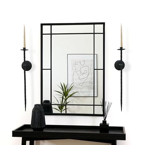 Remenna LY0112 Large Wall Candle Holder Set Of 2 Twisted Candle Sconces Wall Mount Metal Candle Holders Decor For Bedroom Dining Room 23.5 Inch thumb #7