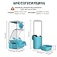 Automatischer Vogelfutterspender Wasserspender Set, Vogelkäfig-Futterspender mit Sitzstange für Wellensittiche, Sittiche, Kanarienvögel, Nymphensittiche, Finken (Blau)