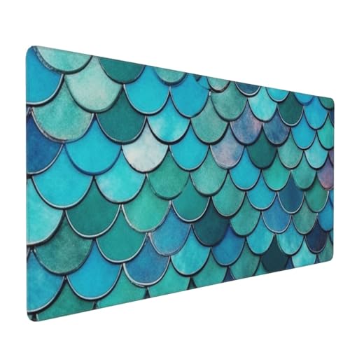 Tapis de souris de jeu sirène xl 90 cm antidérapant haute précision pour ordinateur