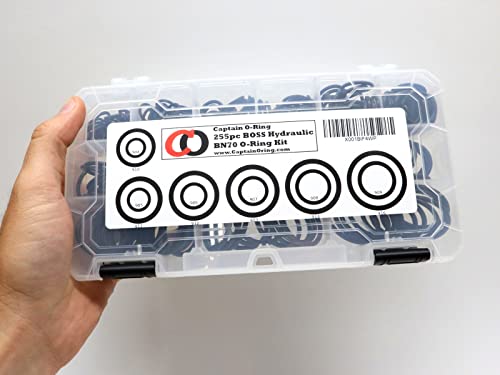 Captain O-Ring - Orb Boss Hydraulic Sae 900 O-Ring Seal Kit (Buna-N 70-255 Piece Kit) #TOP4