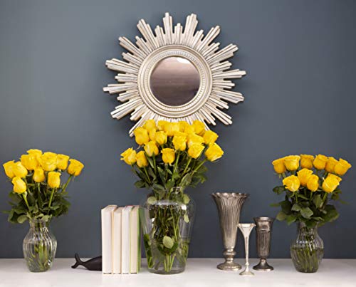 Blooms2Door - 50 Yellow Roses (Long Stem - 50cm) - Wholesale - Fresh Flowers for Birthday, Valentine's & Mother's Day