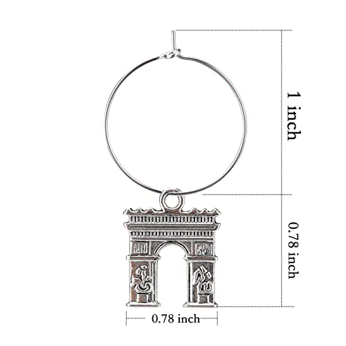 Gnollko 16Pcs Travel Wine Glass Charms,Wine Charms For Stem Glasses,Wine Glass Markers Tags,Wine Tasting Party Gifts Favors Decorations Supplies #TOP2