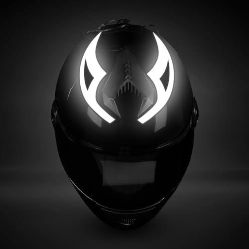 ZUOYOUZ Motorcycle Helmet Light, 3 Modes Driving EL Light Strips, Led Helmet Light Strip, Night Riding Signal Light Decoration Kit, White