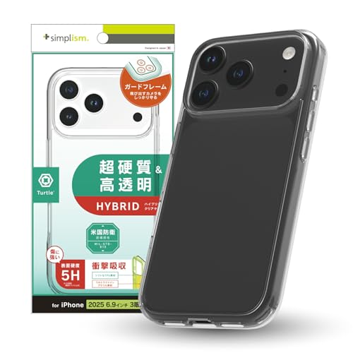 Simplism �V���v���Y�� iPhone 17 Pro Max [Turtle] �n�C�u���b�h�P�[�X TR-IP25L3-TT-CL