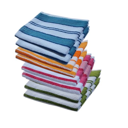 Image of Sapce Fly 100% Cotton Hand Towel 450GSM Soft Towel | Gym Towel for Men Sweat | Gym Napkin Face Towel for Women | Small Hand Towel Set of 8