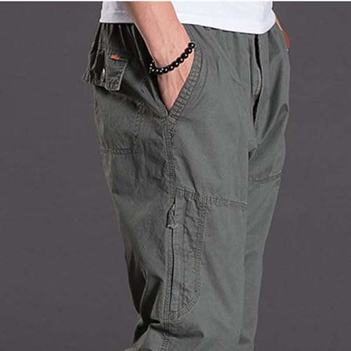 Men's Pants Cargo Relaxed Fit Stretch Pants Slim Fit with Multi Pockets Solid Fall Casual Trousers Workout Clothe 20252