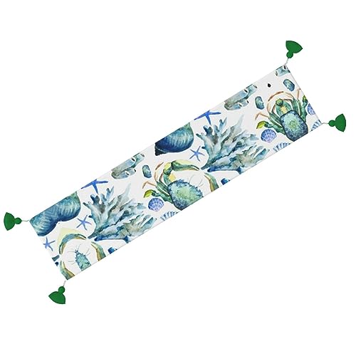 Chemin de table de Noël conque de crabe pour sublimer une table rectangulaire - 3