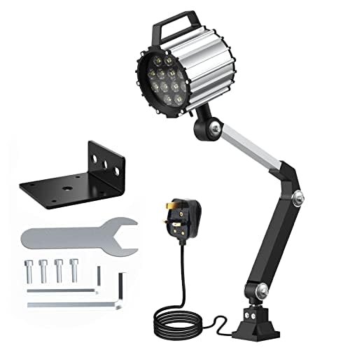 Led Work Lights Table Lamp Long Arm Machine Light Multipurpose Waterproof Lathe Drill Work Light 12W 220V