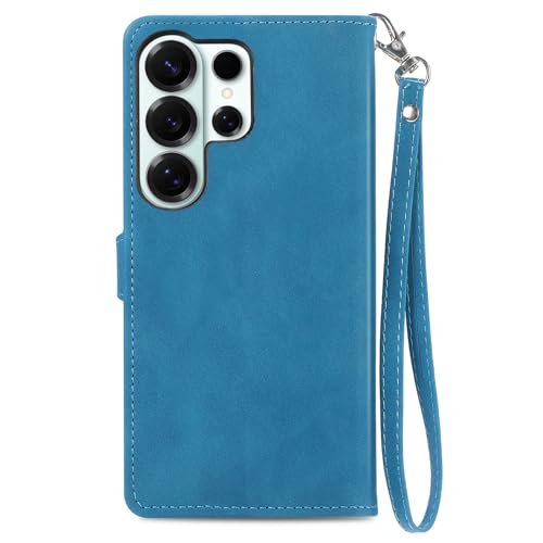 Refilerss Case for Google Pixel 9A Wallet Case Zipper Pocket with Card Holder Slot Magnetic Closure Lanyard Flip Cover for Pixel 9A - Blue by Refilerss - Image 4